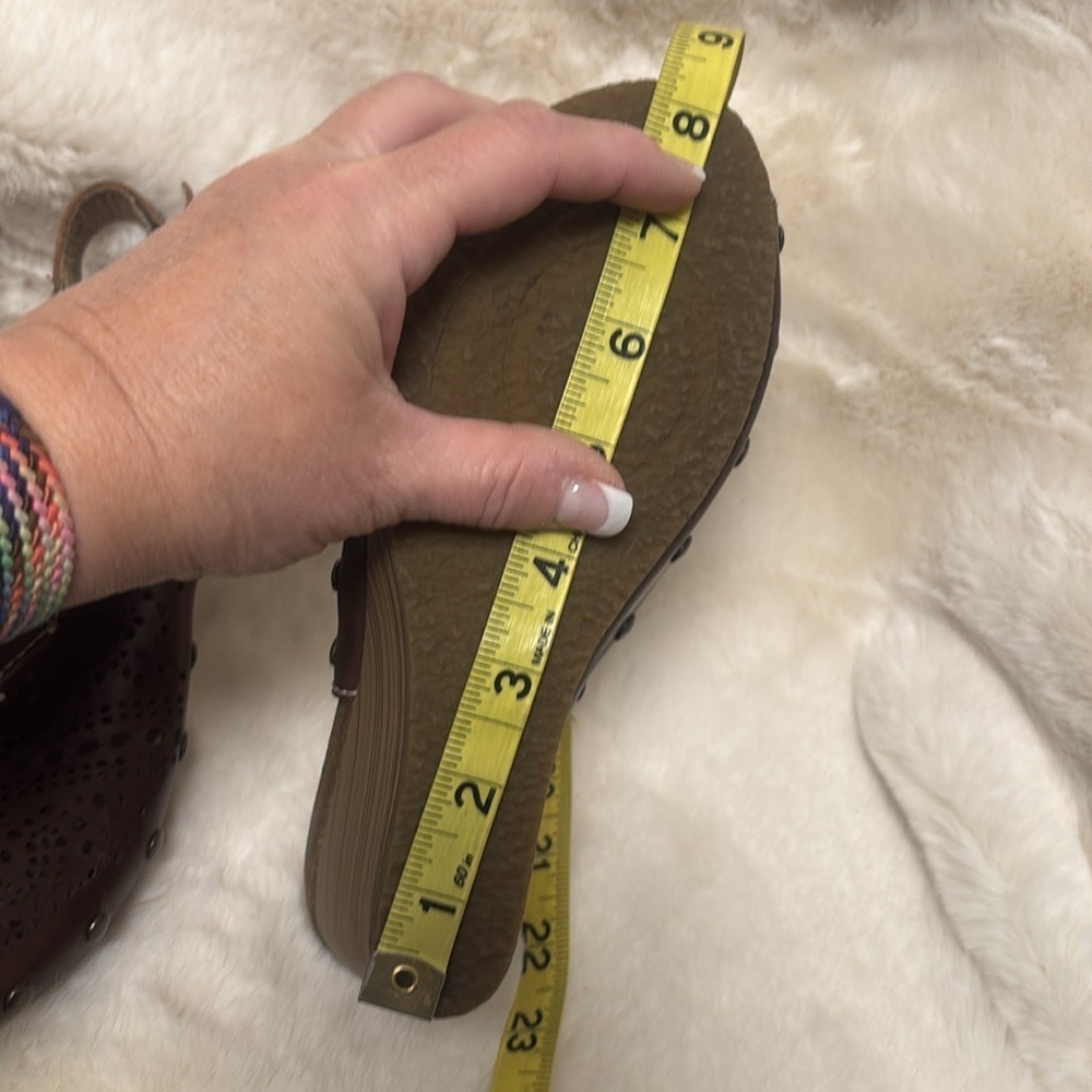 Pikolinos leather Brown Wedge Sandal - Picture 10 of 11